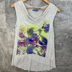 Vera Wang woman's tank with rhinestones floral women's size small